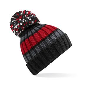 Beechfield kapa s cofom Hygge - black/cherry