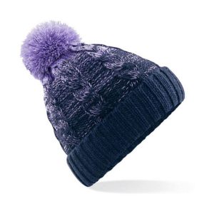 Beechfield kapa s cofom Ombré - lavender