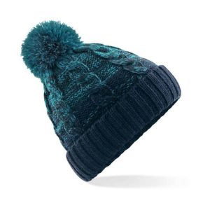 Beechfield kapa s cofom Ombré - teal