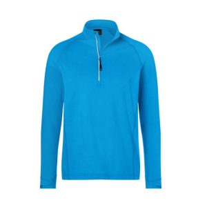 J&N moška športna majica z dolgimi rokavi Makalu - svetlo modra