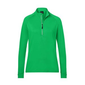 J&N ženska športna majica z dolgimi rokavi Makalu - zelena
