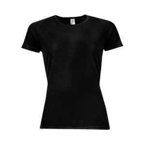 SOL'S ženska športna majica s kratkimi rokavi - black