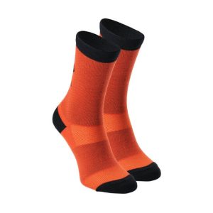 Radvik kolesarske merino nogavice Skemer - tangerino/black