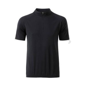 J&N moška kolesarska majica Basic - črna