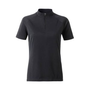 J&N ženska kolesarska majica Basic - črna