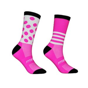 Madani kolesarske nogavice Parrot - pink