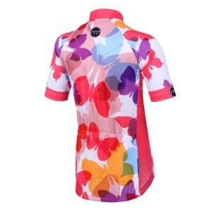 Madani ženski kolesarski dres Butterflies - roza