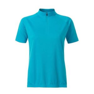 J&N ženska kolesarska majica Basic - turkizna