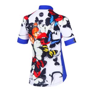 "Madani" ženski kolesarski dres Butterflies - moder