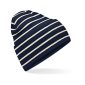 Beechfield kapa Striped Beanie - navy