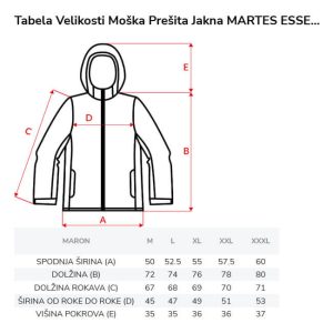 Martes moška puhovka Maron - črna