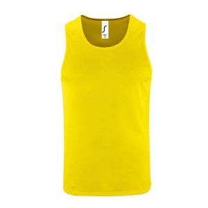 SOL'S moška športna majica brez rokavov - neon yellow