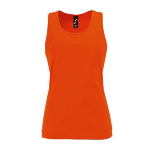 SOL'S ženska športna majica brez rokavov - neon orange