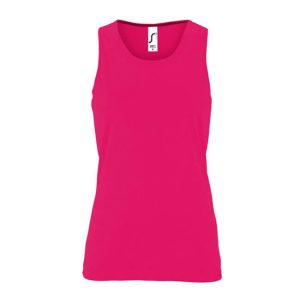 SOL'S ženska športna majica brez rokavov - neon pink