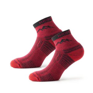 "Ratitovec" Premium merino nizke pohodne nogavice - cherry