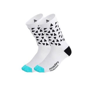 Madani kolesarske nogavice unisex Ocelot - white
