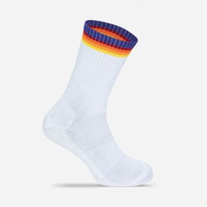 Mr. Socks športne nogavice Basic - bele/rainbow