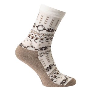 Fitanu merino pohodne nogavice Norwocks - beige