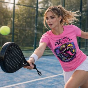 GOD of PADEL ženska majica Monster – roza