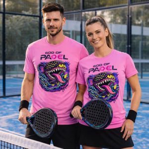 GOD of PADEL moška majica Monster – roza