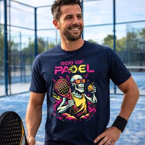 GOD of PADEL moška majica Skeleton – navy
