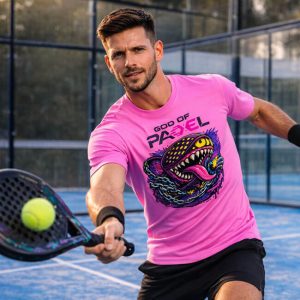 GOD of PADEL moška majica Monster – roza