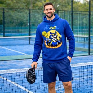 GOD of PADEL moški pulover Wolf - blue