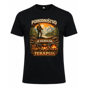 Hribovc.si moška majica Terapija - črna